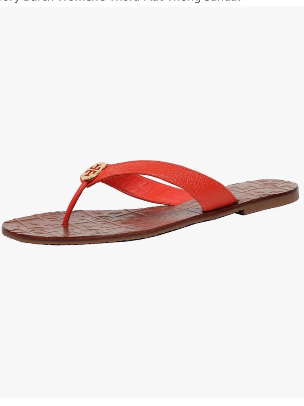 Tory Burch Women's Thora Flat Thong Sandal in orange